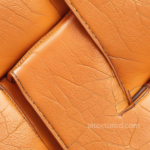 Cracked Tan Leather Texture With Stitched Panels And Natural Grain seamless Leather PBR texture