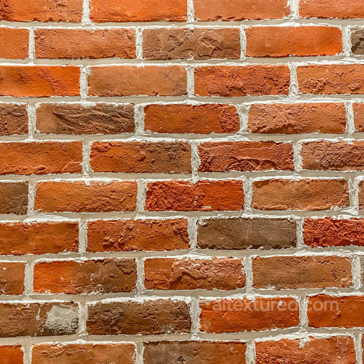 Detailed Red Brick Wall PBR Texture with Mortar seamless Brick PBR texture