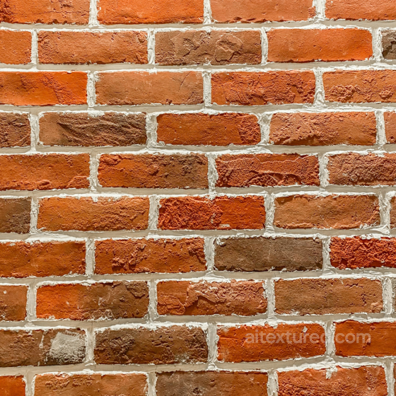 Detailed Red Brick Wall PBR Texture with Mortar Brick texture preview
