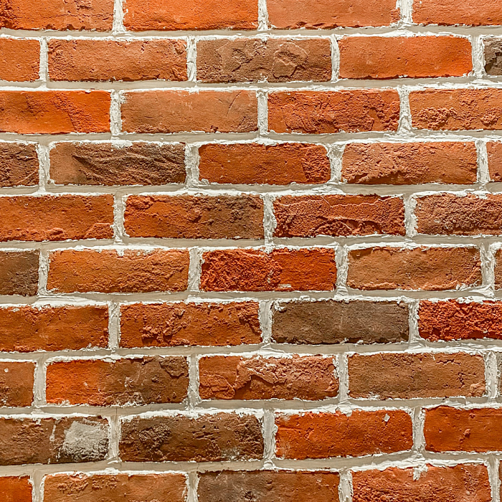 Detailed Red Brick Wall with Mortar seamless PBR texture preview