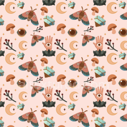 seamless Seamless 3D PBR Boho Fabric Texture with Mystical Motifs and Earthy Tones texture 8k free download PBR