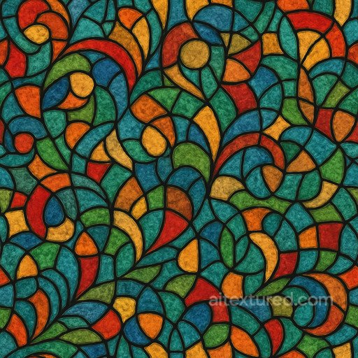 Decorative Stained Glass Seamless Texture seamless Glass PBR texture