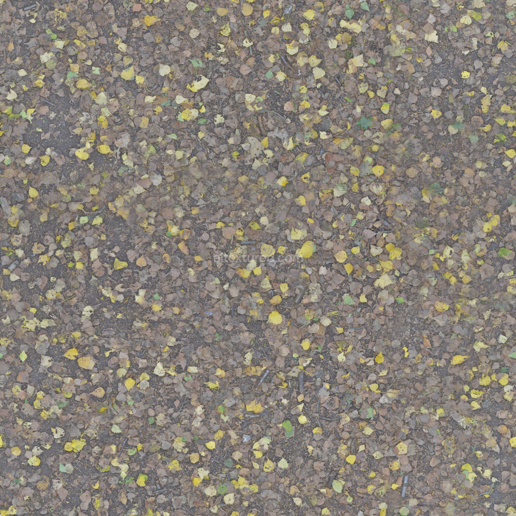 Seamless PBR ground texture with organic gravel detail