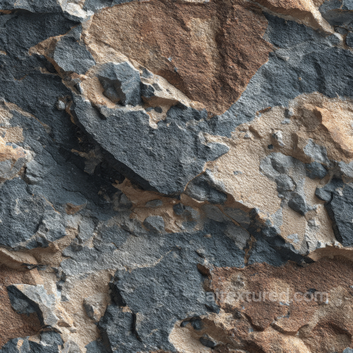 Weathered Rocky Cliff Wall PBR Texture with Earthy Browns and Grays seamless Stone PBR texture