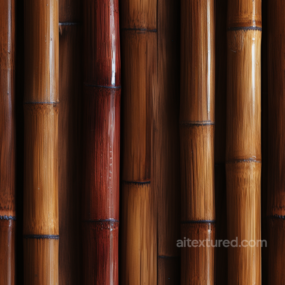 Polished Bamboo Culms Seamless Texture with Natural Node Details Bamboo texture preview