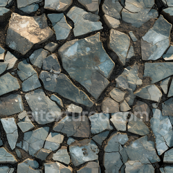 seamless Seamless 3D Slate Rock Ground PBR Texture with Cracked Fractures and Earth Fill texture 8k free download PBR