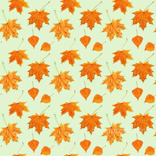 Featuring Bright Orange Autumn Leaves on Pale Background seamless Autumn Leaves  PBR texture