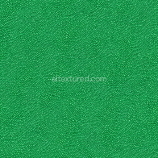 Seamless 3D Vibrant Green Pebbled Leather PBR Texture with Fine Grain