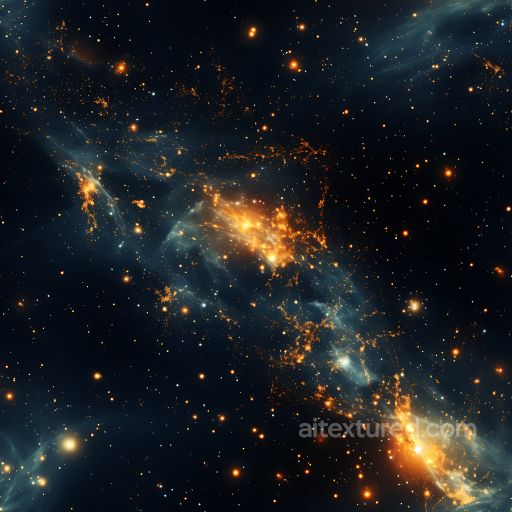 Space PBR Texture Featuring Glowing Nebula and Starfield seamless Star, space, planets PBR texture