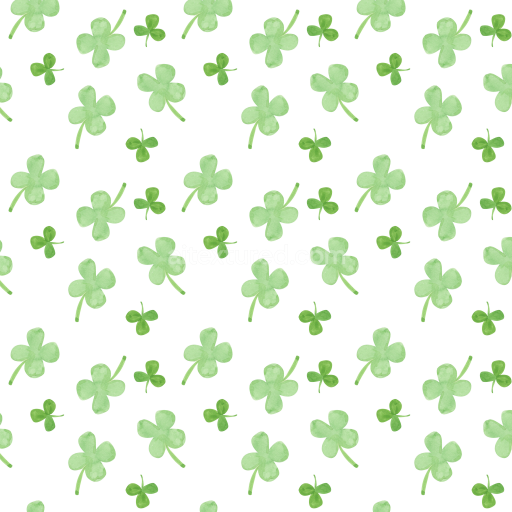 Seamless 3D PBR Texture of Watercolor Shamrock Pattern in Soft Greens