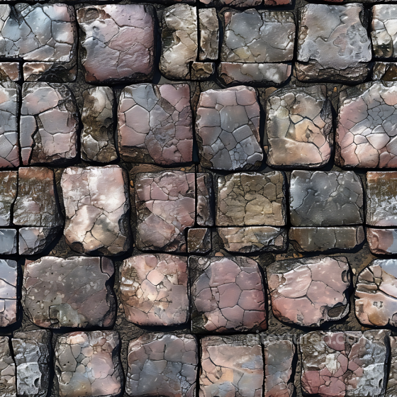 Weathered Stone Cobblestone PBR Texture with Cracked Surfaces and Earthy Tones Stone texture preview