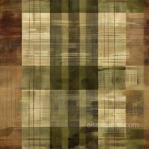 Seamless 3D PBR Plaid Fabric Texture with Olive Green and Beige Tones texture preview