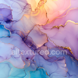seamless Seamless 3D Alcohol Ink PBR Texture Featuring Purple and Gold Fluid Waves texture 8k free download PBR
