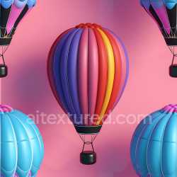seamless Seamless 3D Inflated PBR Texture Featuring Colorful Vinyl Balloon Panels texture 8k free download PBR
