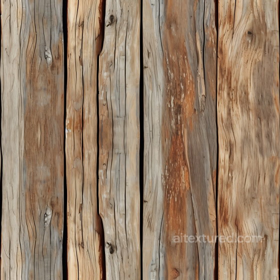 Weathered Rustic Wood Planks Seamless Texture with Cracks and Knots Wood texture preview
