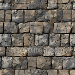 seamless Seamless 3D Weathered Stone Brick Wall PBR Texture with Cracks and Rough Surfaces texture 8k free download PBR