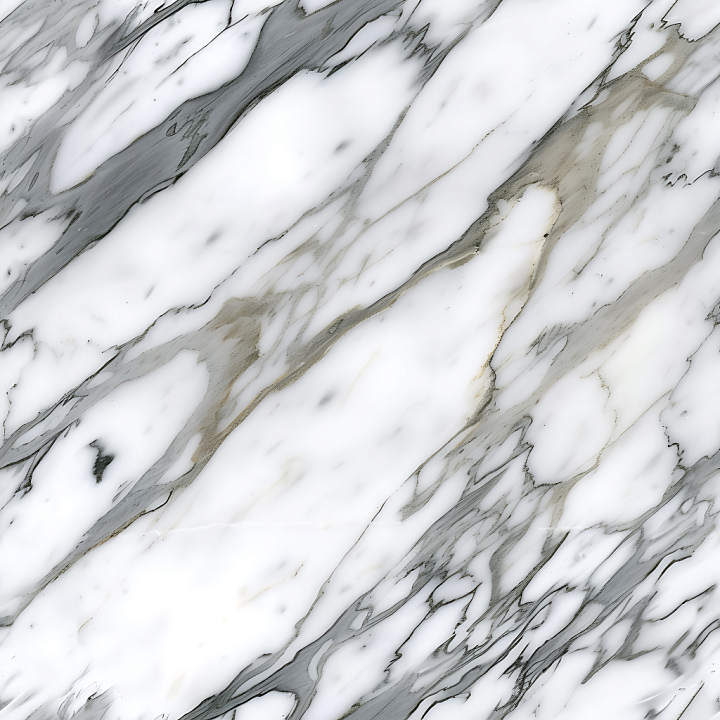 Carrara White Marble with Natural Veining seamless PBR texture preview