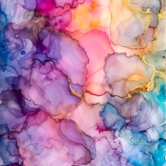 Alcohol Ink PBR Texture with Violet and Pink Fluid Swirls Alcohol ink texture preview