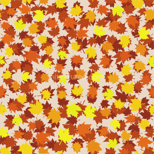 Seamless 3D PBR Texture of Colorful Autumn Maple Leaves Pattern