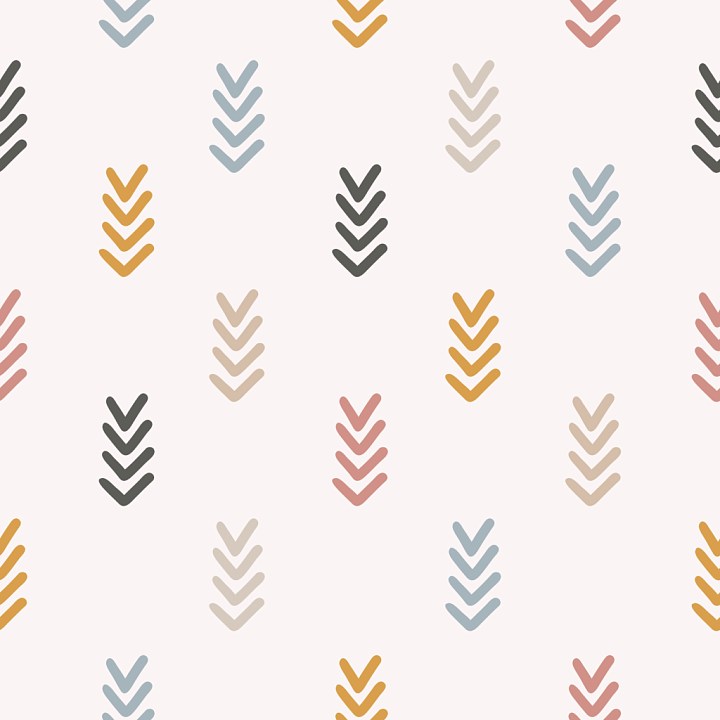 Boho Fabric with Multicolor Arrow Pattern seamless PBR texture preview
