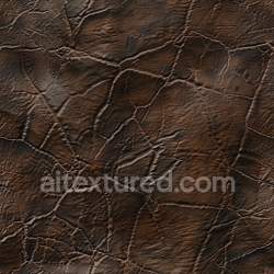seamless Seamless 3D PBR Distressed Brown Leather Texture with Deep Cracks and Fold Details texture 8k free download PBR