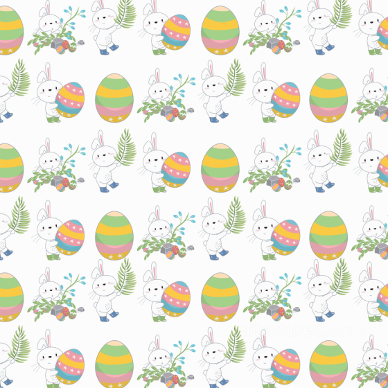 All Christmas Digital paper Texture of Cute Easter Bunny and Pastel Egg Pattern All Christmas Digital paper texture preview