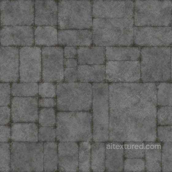 Concrete Wall of Stacked Rectangular Stones | Free PBR Concrete texture preview