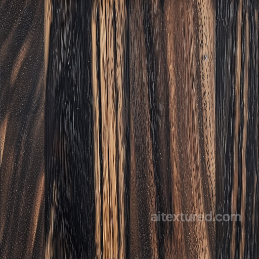 Dark Striped Wood Planks Texture with Varied Grain Patterns seamless Wood PBR texture