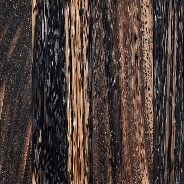 Dark Striped Wood Planks with Varied Grain Patterns seamless PBR texture preview