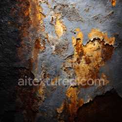 seamless Seamless 3D Rusted Metal PBR Texture Featuring Cracked & Peeling Surfaces with Rich Orange Rust Patina texture 8k free download PBR