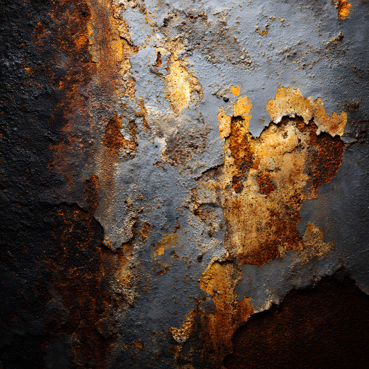 Rusted Metal Featuring Cracked & Peeling Surfaces with Rich Orange Rust… seamless PBR texture preview