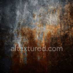 seamless Seamless 3D PBR Rusty Metal Texture Featuring Cracks and Pitted Areas in Dark Gray and Burnt Orange texture 8k free download PBR