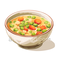 seamless Breakfast Mung Bean Stew Bowl Illustration with Vegetables texture 8k free download PBR