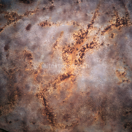 Seamless 3D Rusty Metal PBR Texture with Cracked and Corroded Surface