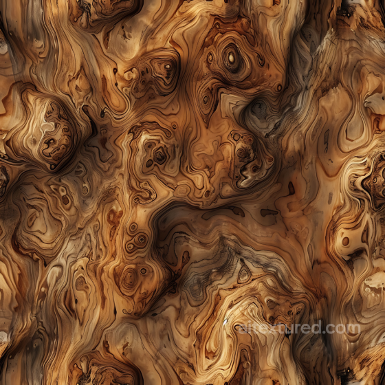 Exotic Burl Wood PBR Texture with Complex Grain Patterns and Warm Tones Wood texture preview