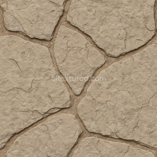 Seamless 3d texture pbr 8k flagstone rough with stone erosion and wide joints natural stone