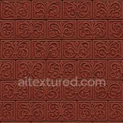 seamless Ornate Red Brick Texture Seamless texture 8k free download PBR