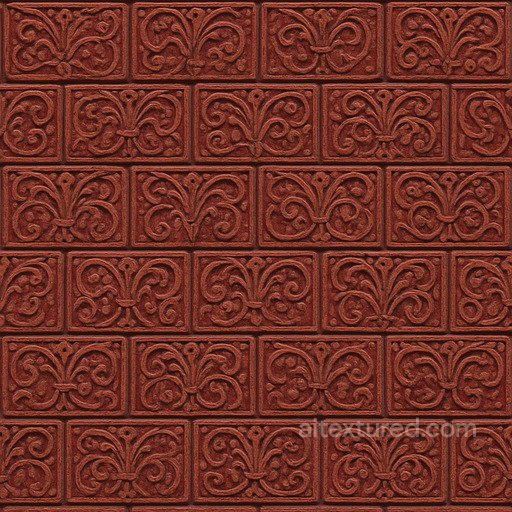Ornate Red Brick Seamless Texture seamless Brick PBR texture