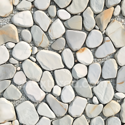 seamless Seamless 3D PBR Texture of Smooth White River Rocks with Natural Weathering texture 8k free download PBR