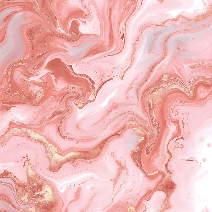 Marble Featuring Blush Pink Base and Copper Swirl Veins seamless PBR texture preview