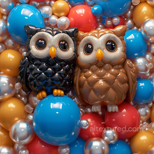 Inflated Vinyl Balloon PBR Texture with Glossy Spherical Surface seamless Inflated PBR texture