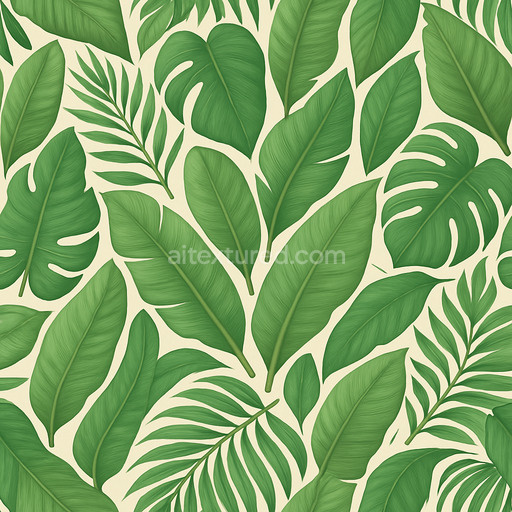 Clean Tropical Leaves Texture Seamless 1024X1024