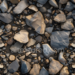 seamless Seamless 3D PBR Texture of Smooth River Rocks with Naturally Weathered Surfaces texture 8k free download PBR