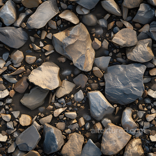 Stone Texture of Smooth River Rocks with Naturally Weathered Surfaces seamless Stone PBR texture
