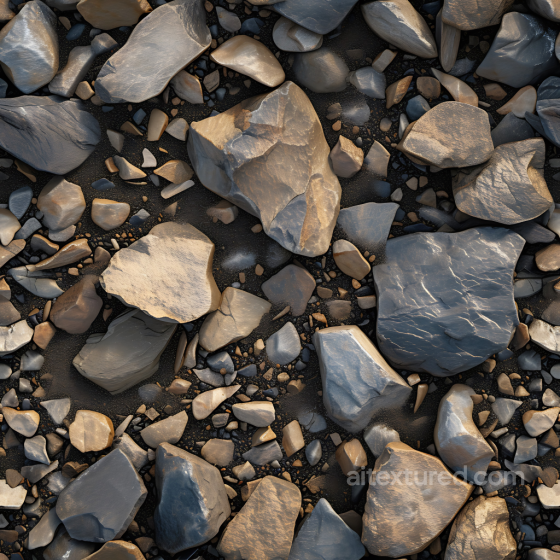 Stone Texture of Smooth River Rocks with Naturally Weathered Surfaces Stone texture preview