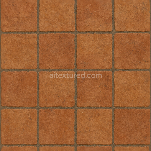 Seamless 3d texture pbr 8k terracotta tiles mosaic with rustic tiles and earth tones
