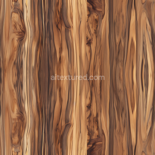 Preview — Seamless 3D Wood PBR Texture Featuring Dark Knotted Grain and Natural Wood Tones