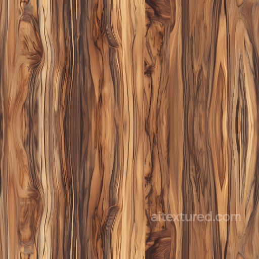 Wood PBR Texture Featuring Dark Knotted Grain and Natural Wood Tones seamless Wood PBR texture