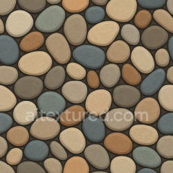seamless Stylized Pebble Seamless Texture texture 1024x1024 free download PBR