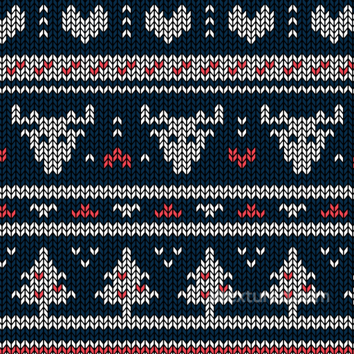 All Christmas Digital paper Texture of Knitted Christmas Pattern in Blue, White and Red seamless All Christmas Digital paper PBR texture